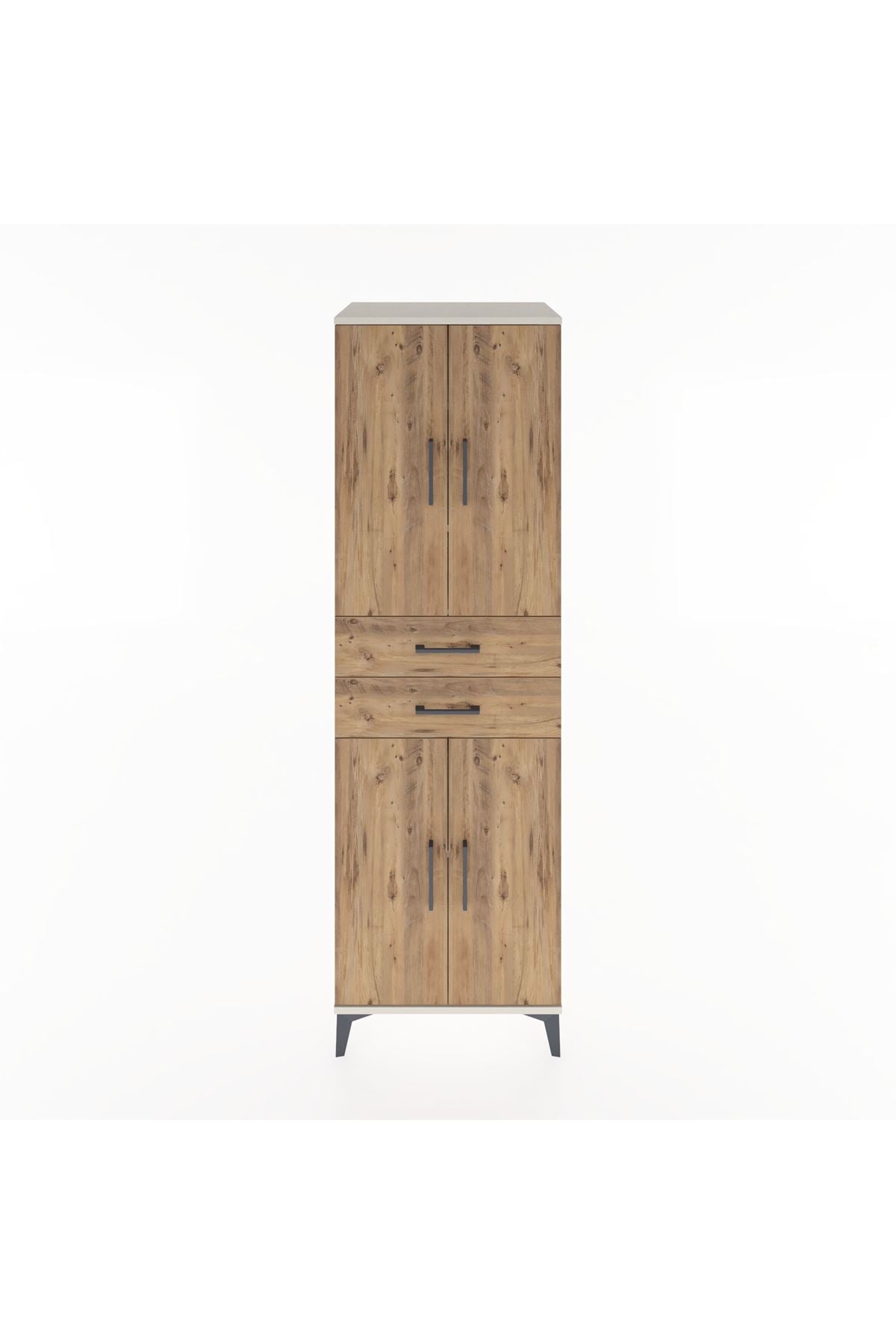 Hyperion Dolap 4 Raflı 2 Çekmeceli 4 Kapaklı 60x44x195 - S59M076V3B