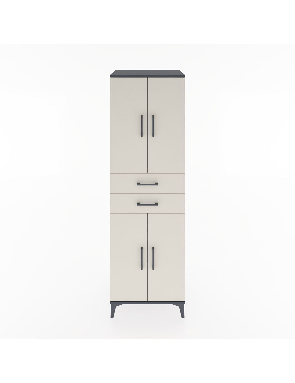 Hyperion Dolap 4 Raflı 2 Çekmeceli 4 Kapaklı 60x44x195 - S59M076V4B
