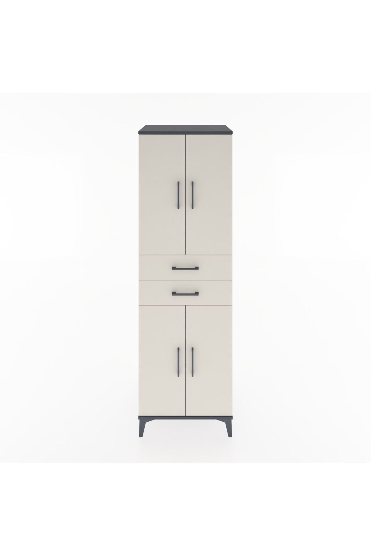 Hyperion Dolap 4 Raflı 2 Çekmeceli 4 Kapaklı 60x44x195 - S59M076V4B