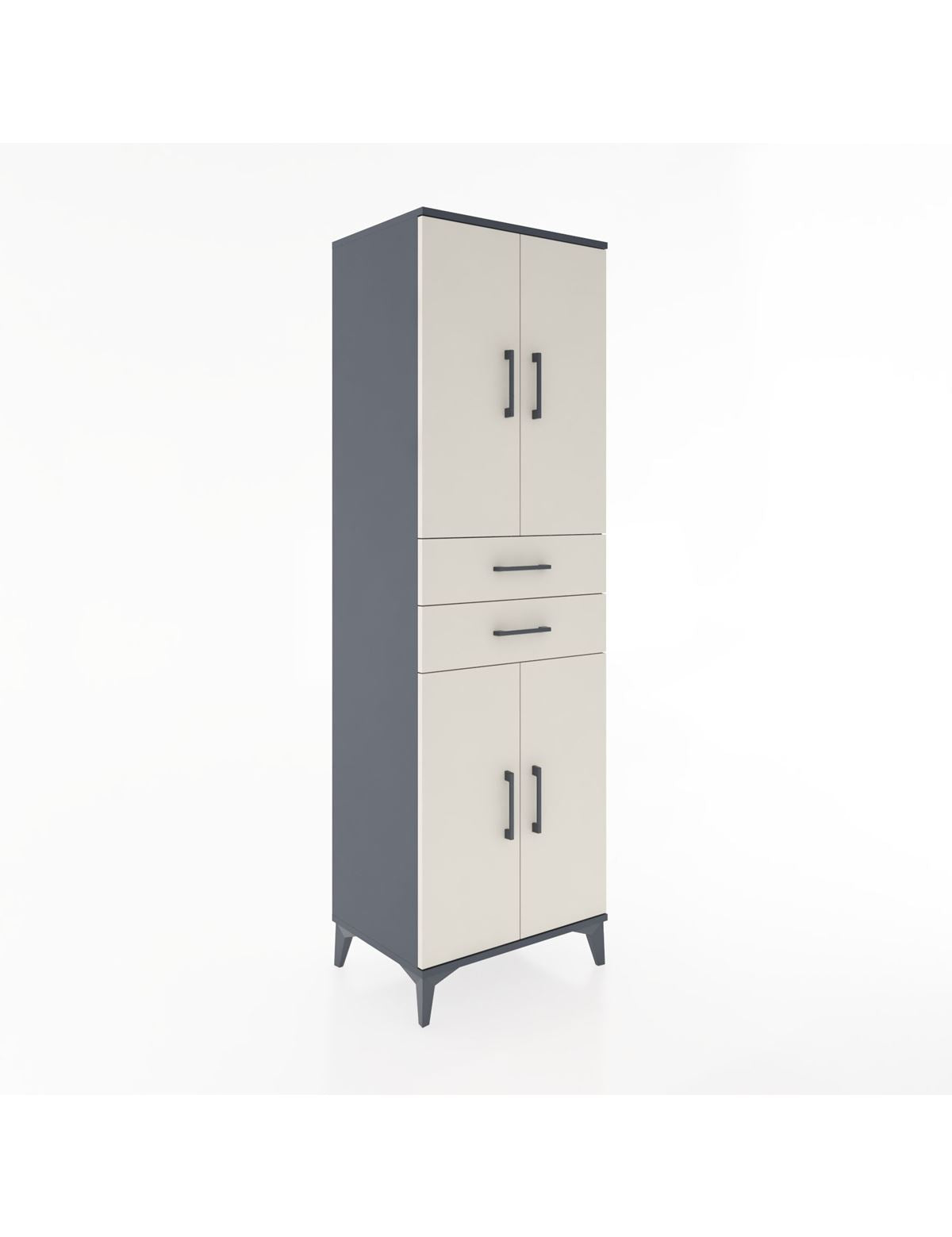 Hyperion Dolap 4 Raflı 2 Çekmeceli 4 Kapaklı 60x44x195 - S59M076V4B