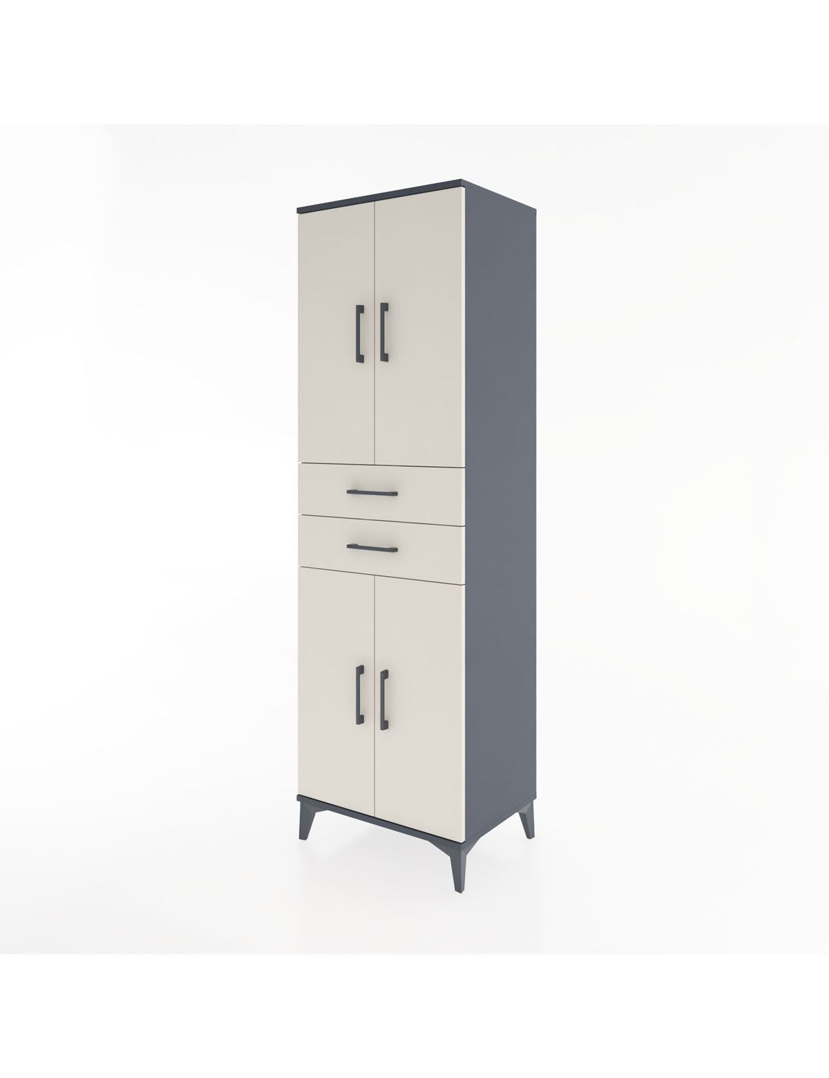Hyperion Dolap 4 Raflı 2 Çekmeceli 4 Kapaklı 60x44x195 - S59M076V4B