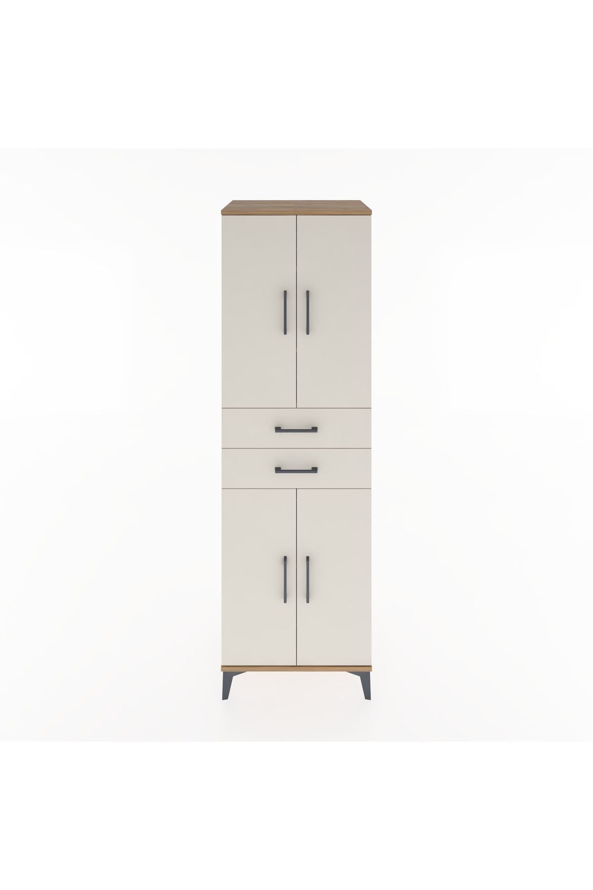 Hyperion Dolap 4 Raflı 2 Çekmeceli 4 Kapaklı 60x44x195 - S59M076V7B