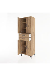 Hyperion Dolap 4 Raflı 2 Çekmeceli 4 Kapaklı 60x44x195 - S59M076V9B
