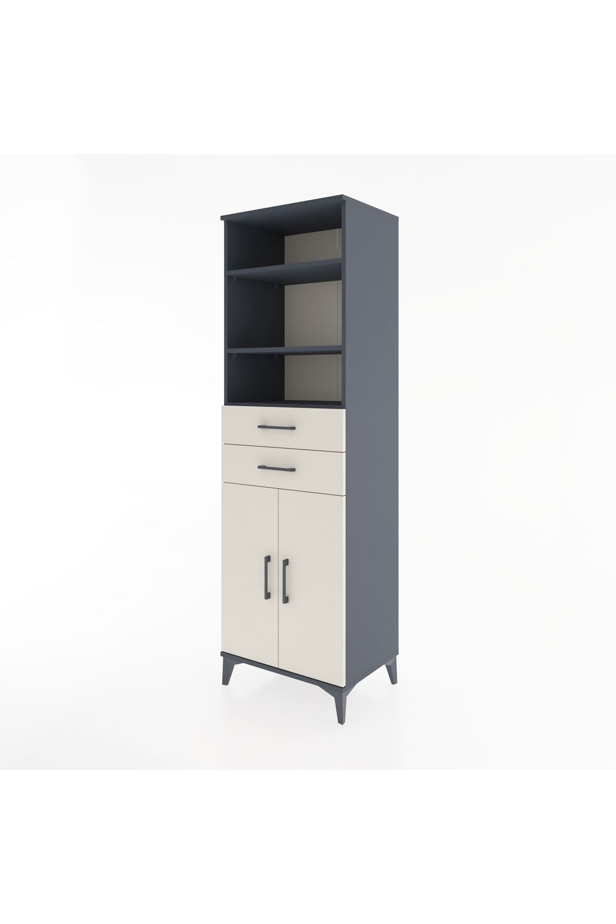 Hyperion Dolap 4 Raflı 2 Çekmeceli 2 Kapaklı 60x44x195 - S59M077V4B