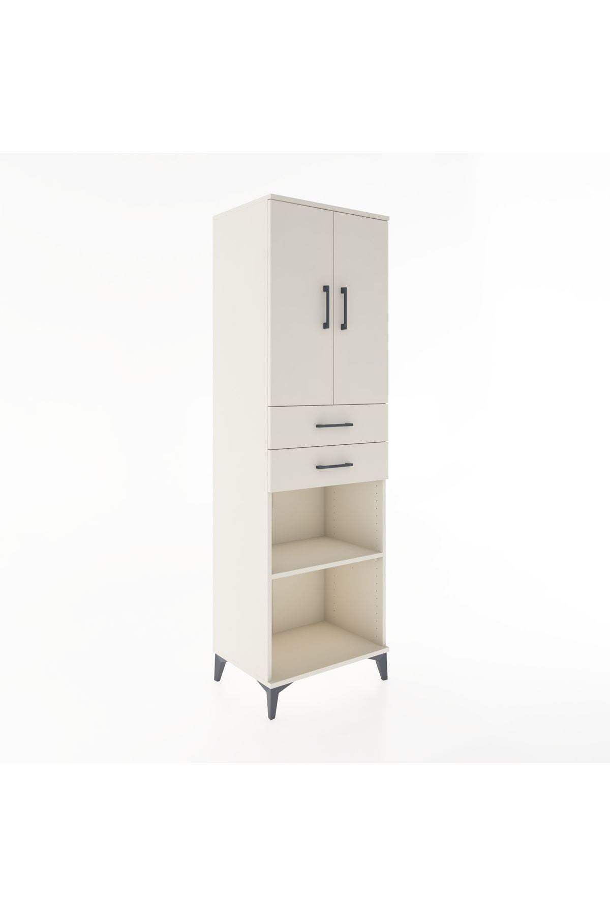 Hyperion Dolap 4 Raflı 2 Çekmeceli 2 Kapaklı 60x44x195 - S59M078V1B
