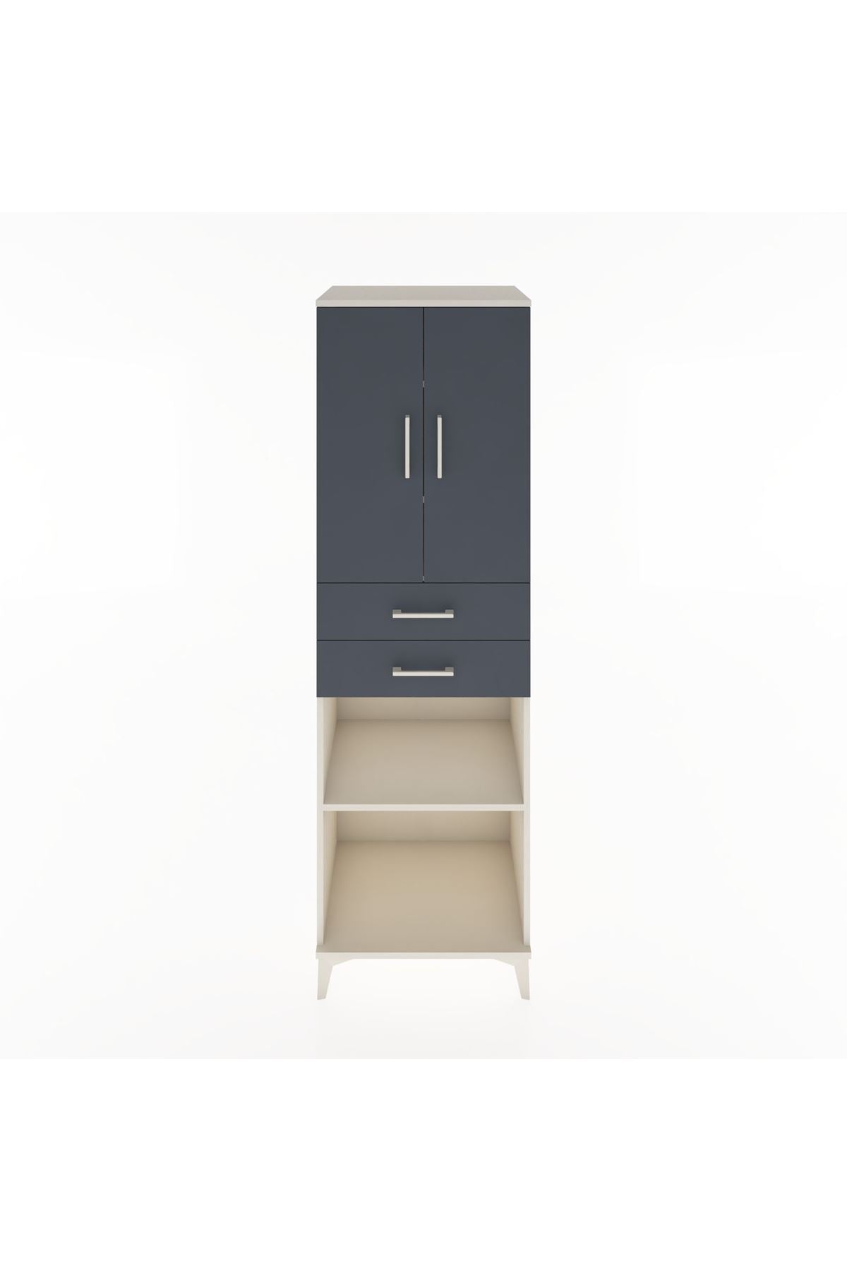 Hyperion Dolap 4 Raflı 2 Çekmeceli 2 Kapaklı 60x44x195 - S59M078V2B