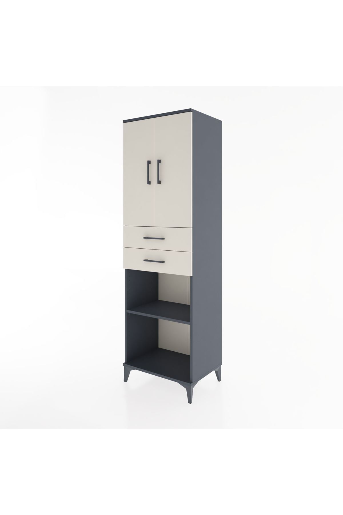 Hyperion Dolap 4 Raflı 2 Çekmeceli 2 Kapaklı 60x44x195 - S59M078V4B