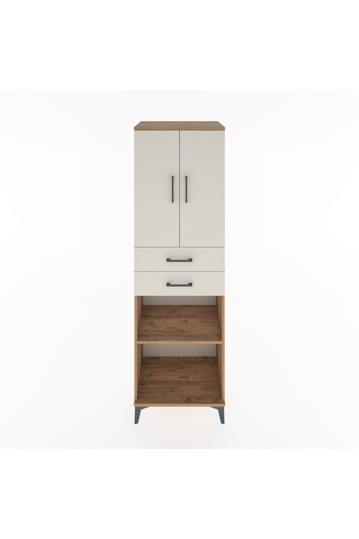 Hyperion Dolap 4 Raflı 2 Çekmeceli 2 Kapaklı 60x44x195 - S59M078V7B