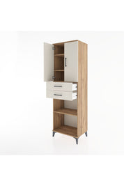 Hyperion Dolap 4 Raflı 2 Çekmeceli 2 Kapaklı 60x44x195 - S59M078V7B