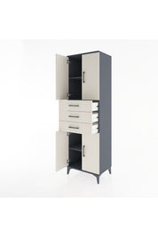 Hyperion Dolap 3 Raflı 3 Çekmeceli 4 Kapaklı 60x44x195 - S59M079V4B