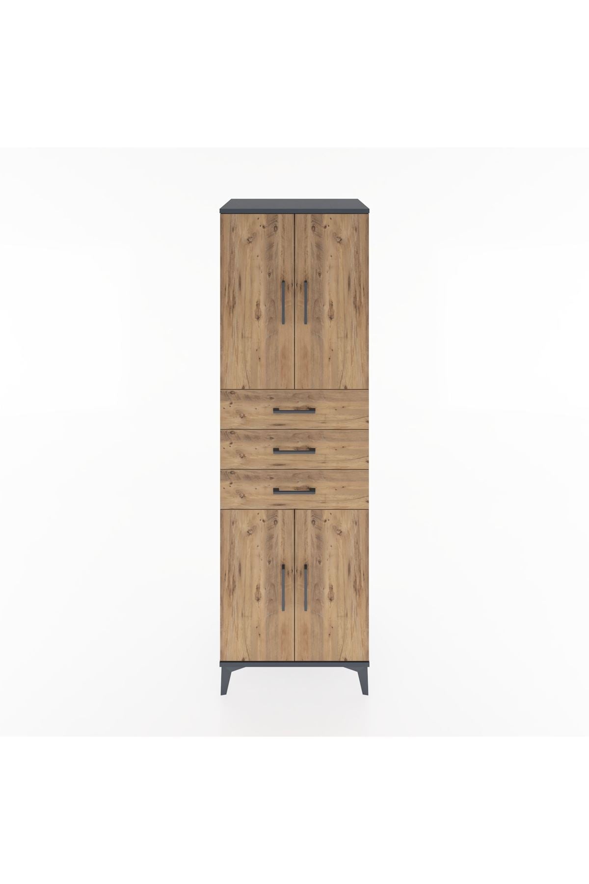 Hyperion Dolap 3 Raflı 3 Çekmeceli 4 Kapaklı 60x44x195 - S59M079V6B