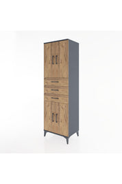 Hyperion Dolap 3 Raflı 3 Çekmeceli 4 Kapaklı 60x44x195 - S59M079V6B