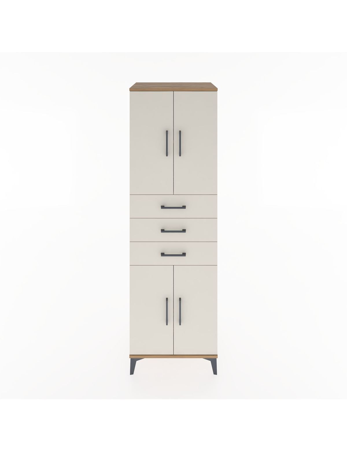 Hyperion Dolap 3 Raflı 3 Çekmeceli 4 Kapaklı 60x44x195 - S59M079V7B