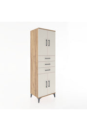 Hyperion Dolap 3 Raflı 3 Çekmeceli 4 Kapaklı 60x44x195 - S59M079V7B