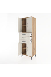 Hyperion Dolap 3 Raflı 3 Çekmeceli 4 Kapaklı 60x44x195 - S59M079V7B