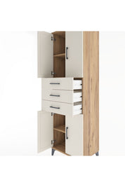 Hyperion Dolap 3 Raflı 3 Çekmeceli 4 Kapaklı 60x44x195 - S59M079V7B