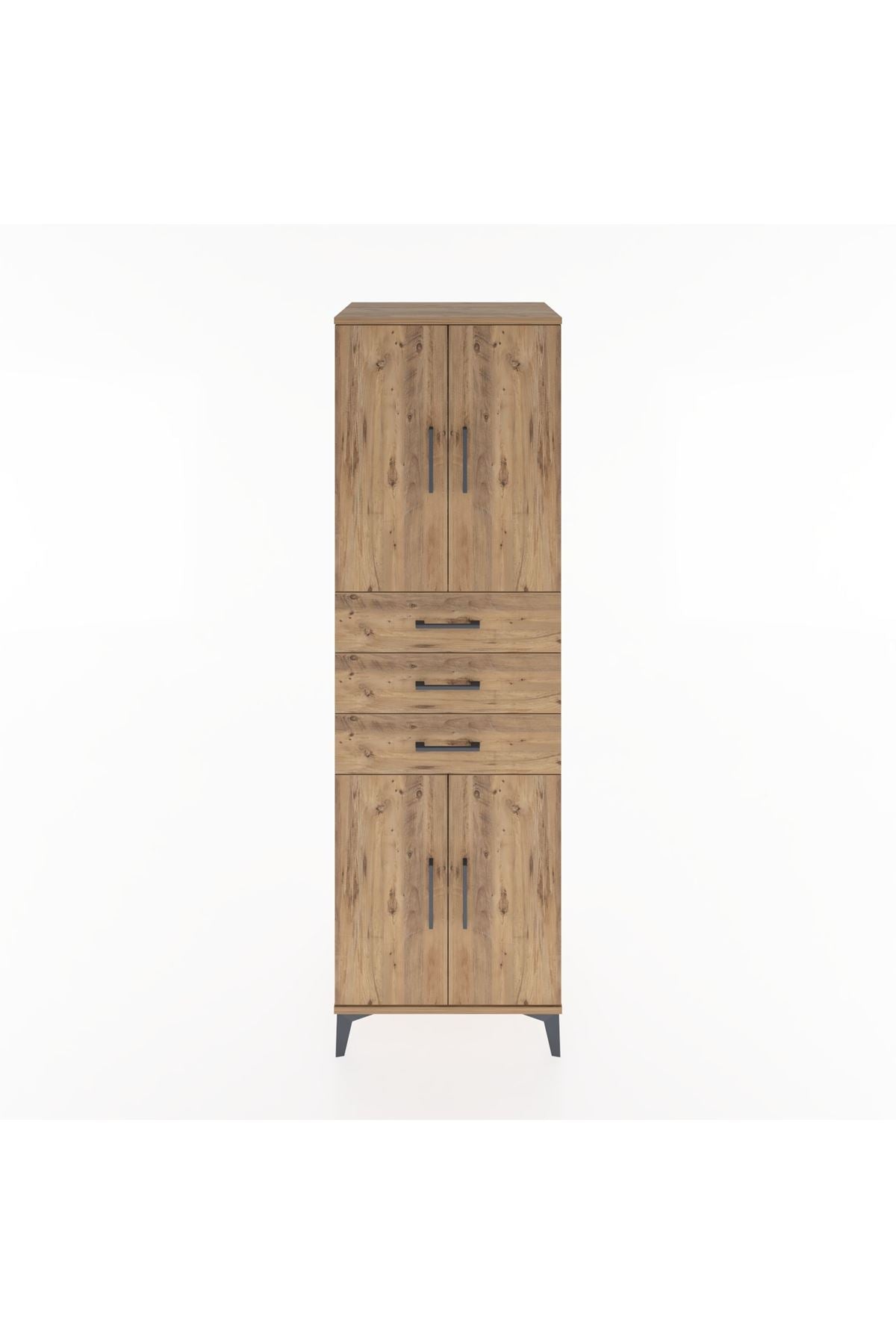 Hyperion Dolap 3 Raflı 3 Çekmeceli 4 Kapaklı 60x44x195 - S59M079V9B