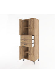 Hyperion Dolap 3 Raflı 3 Çekmeceli 4 Kapaklı 60x44x195 - S59M079V9B