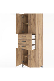 Hyperion Dolap 3 Raflı 3 Çekmeceli 4 Kapaklı 60x44x195 - S59M079V9B