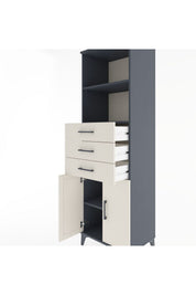 Hyperion Dolap 3 Raflı 3 Çekmeceli 2 Kapaklı 60x44x195 - S59M080V4B