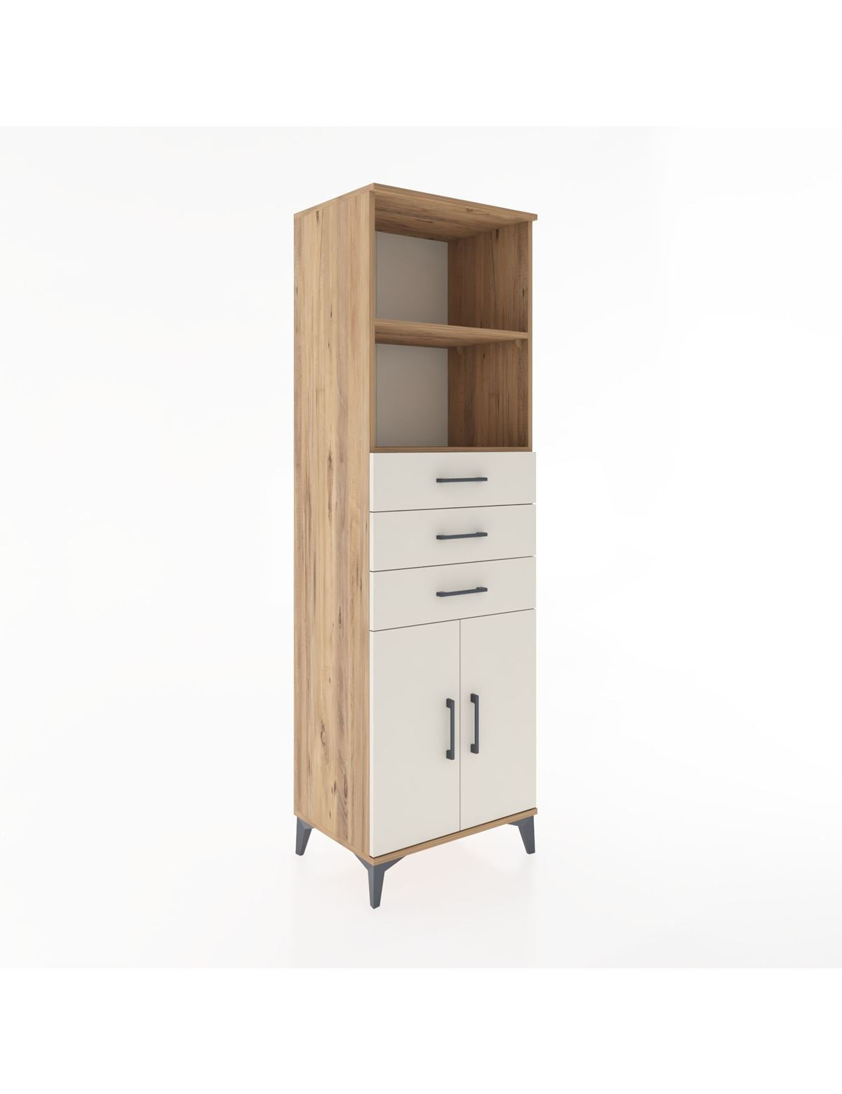 Hyperion Dolap 3 Raflı 3 Çekmeceli 2 Kapaklı 60x44x195 - S59M080V7B