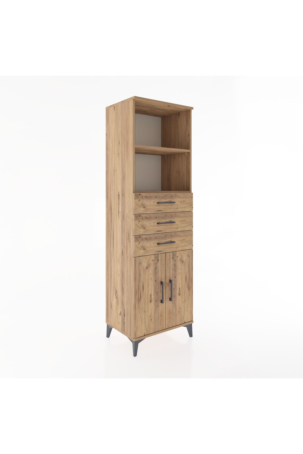 Hyperion Dolap 3 Raflı 3 Çekmeceli 2 Kapaklı 60x44x195 - S59M080V9B