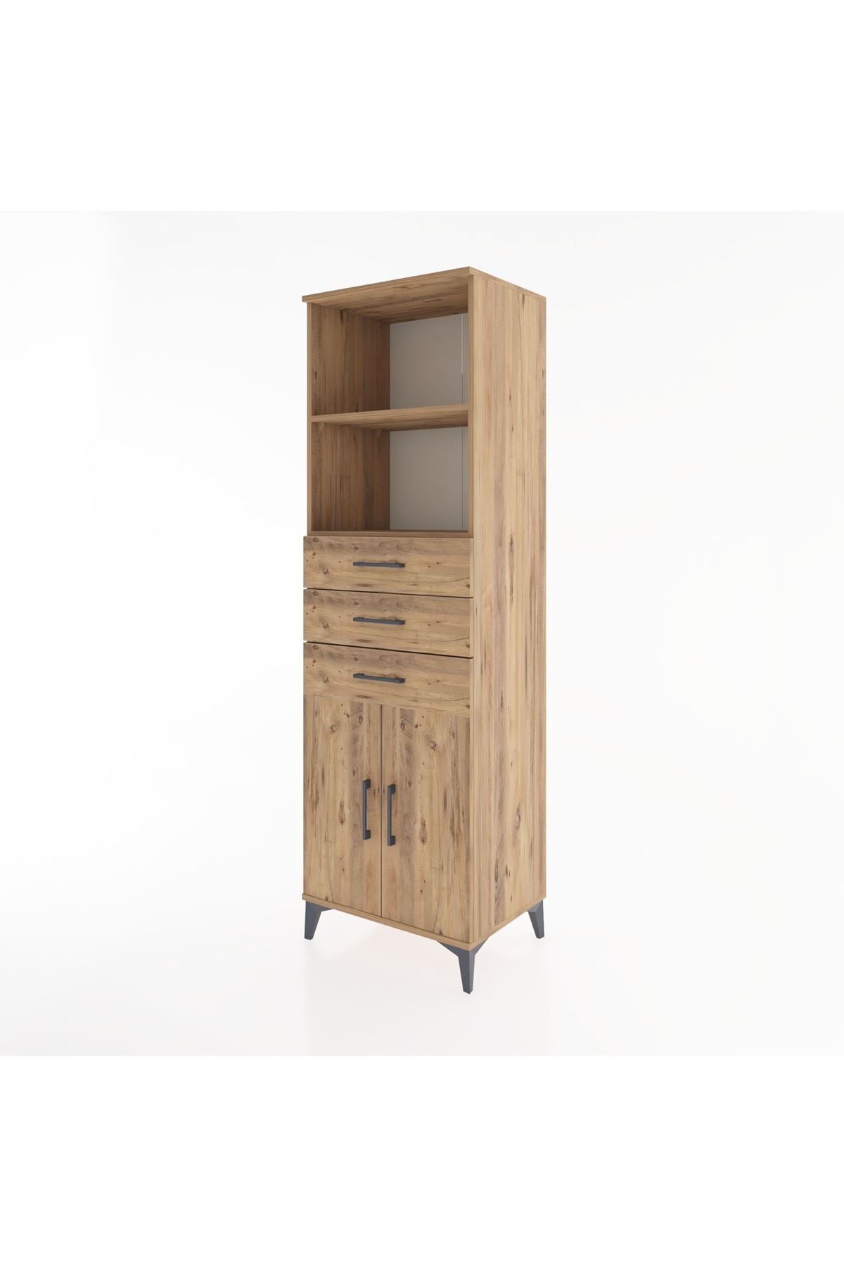 Hyperion Dolap 3 Raflı 3 Çekmeceli 2 Kapaklı 60x44x195 - S59M081V9B