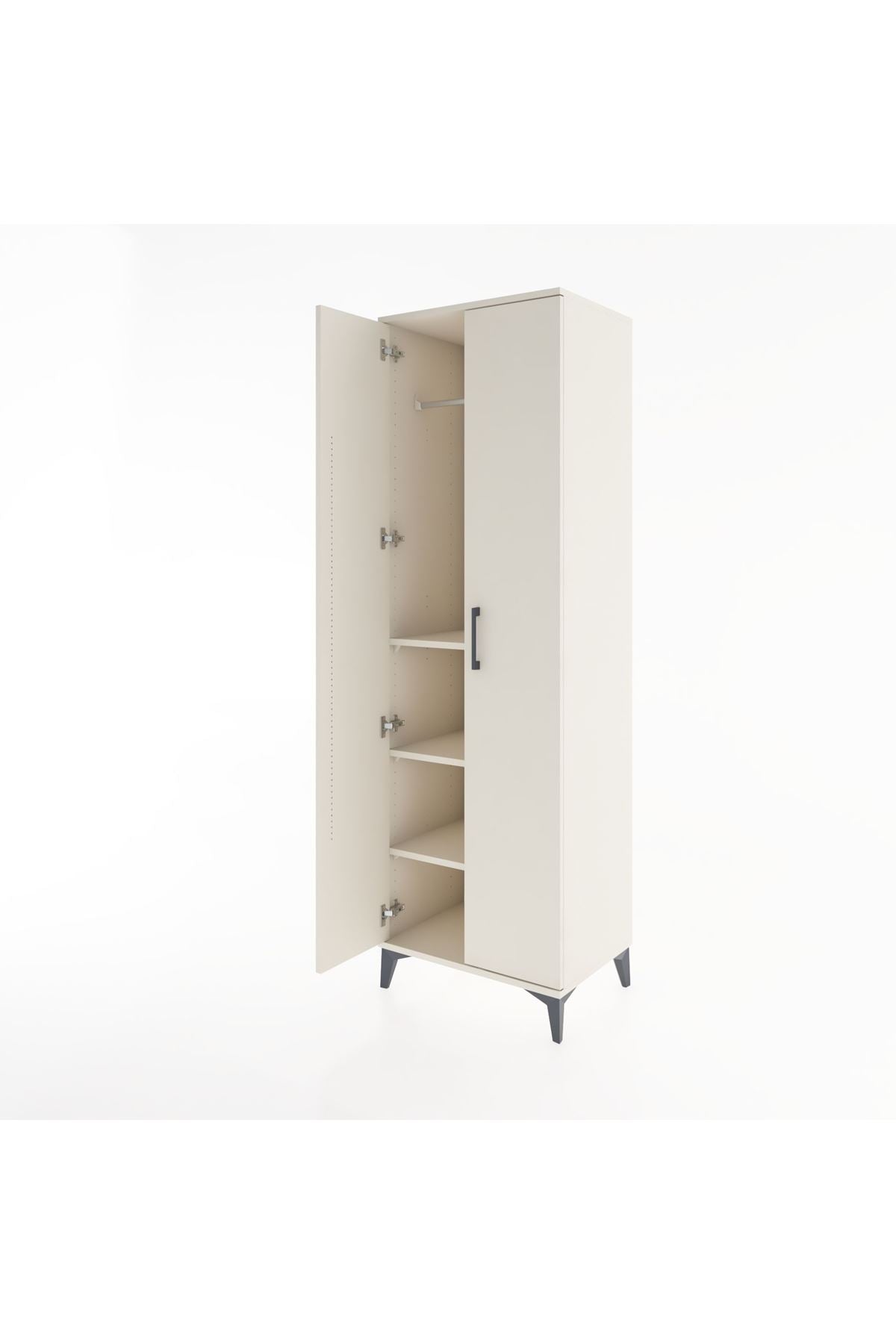 Hyperion Dolap 3 Raflı 2 Kapaklı Tek Askılı 60x44x195 - S59M082V1B