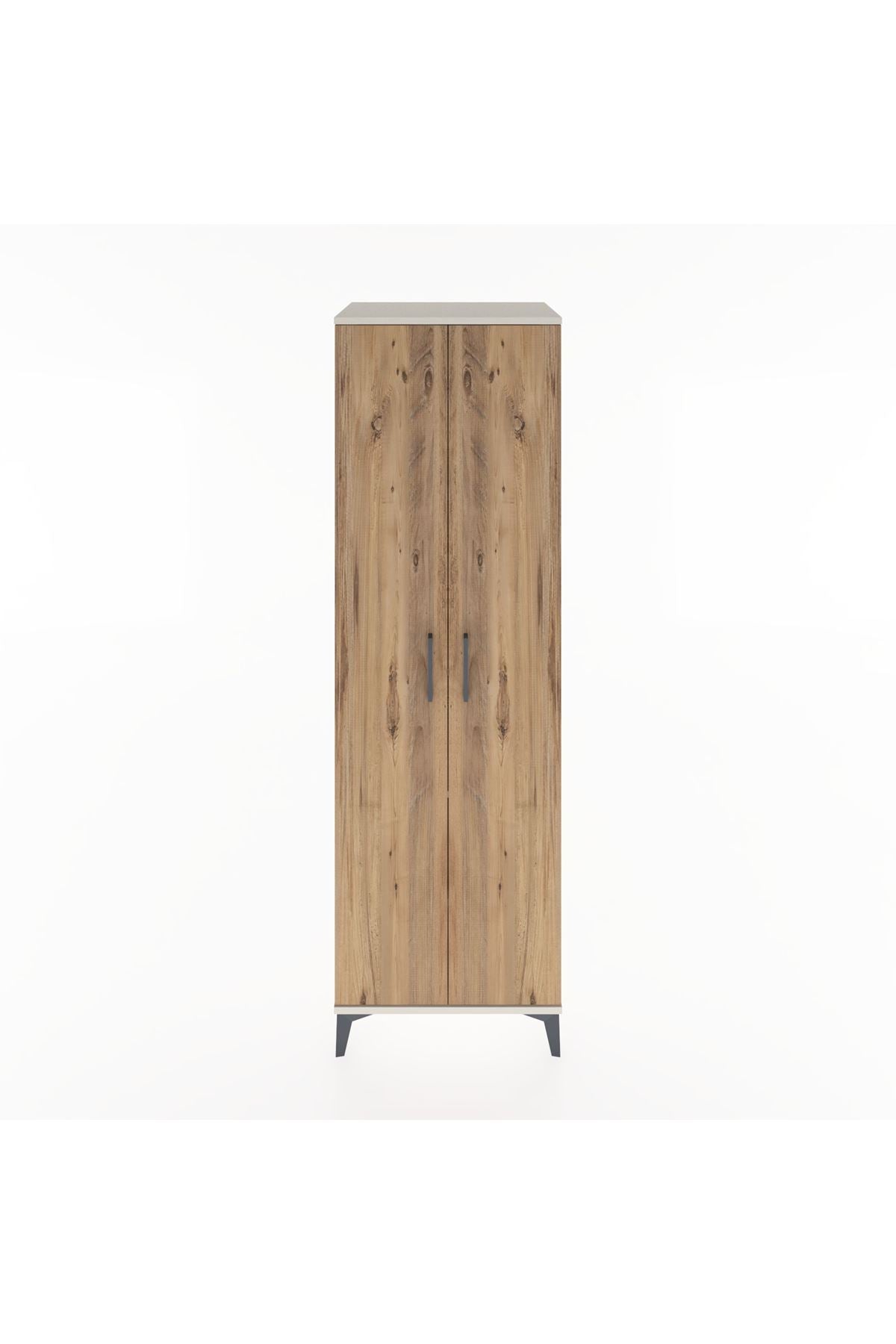 Hyperion Dolap 3 Raflı 2 Kapaklı Tek Askılı 60x44x195 - S59M082V3B