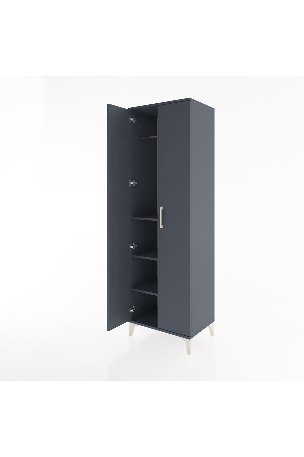Hyperion Dolap 3 Raflı 2 Kapaklı Tek Askılı 60x44x195 - S59M082V5B