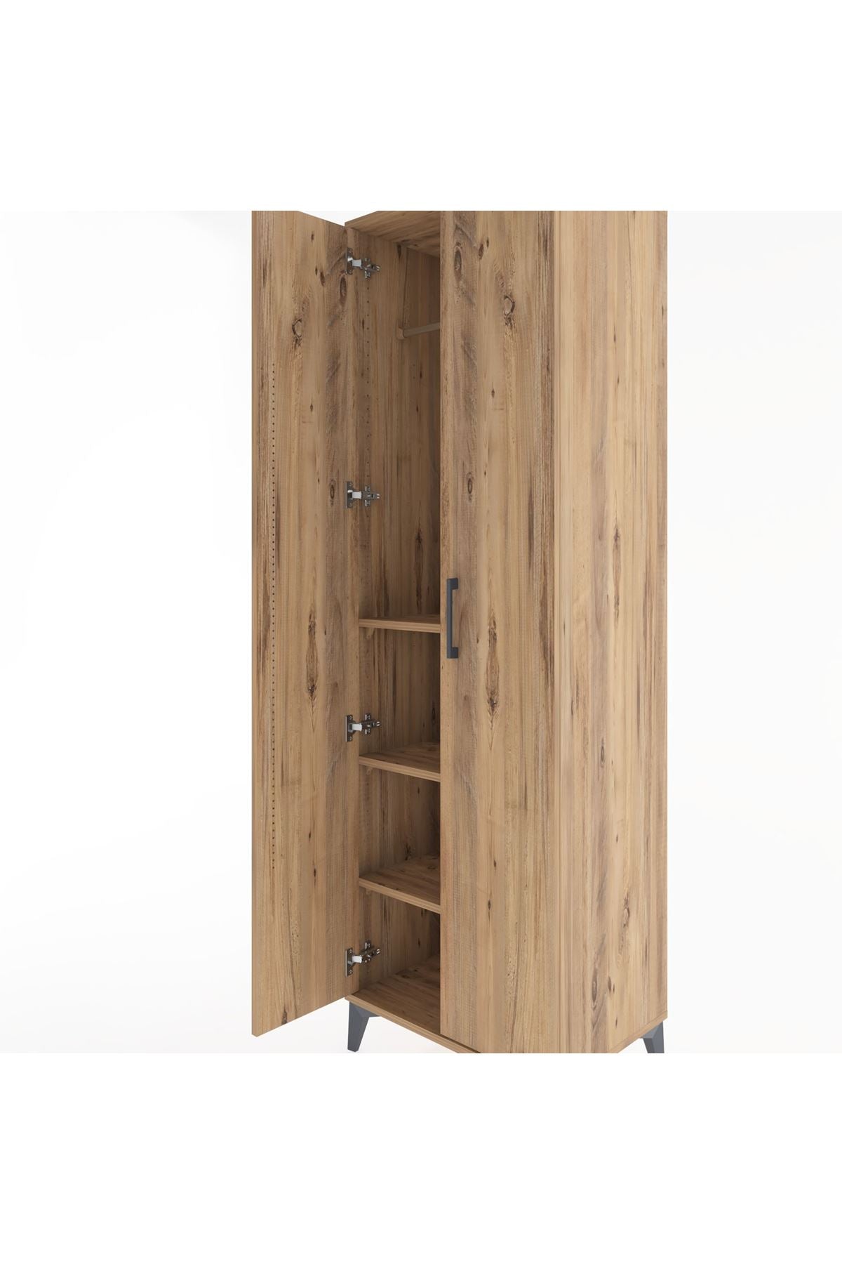 Hyperion Dolap 3 Raflı 2 Kapaklı Tek Askılı 60x44x195 - S59M082V9B