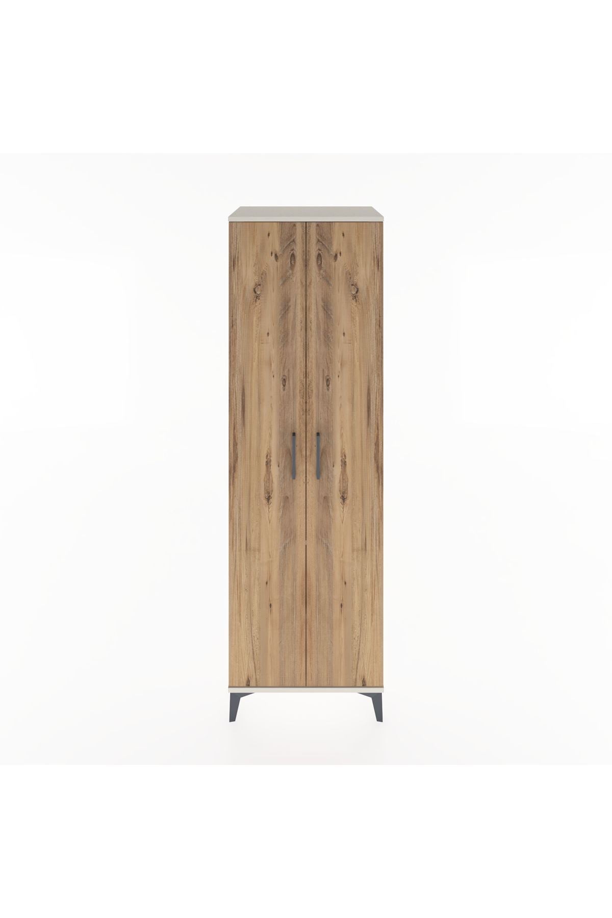 Hyperion Dolap 3 Raflı 2 Kapaklı Tek Askılı 60x44x195 - S59M083V3B