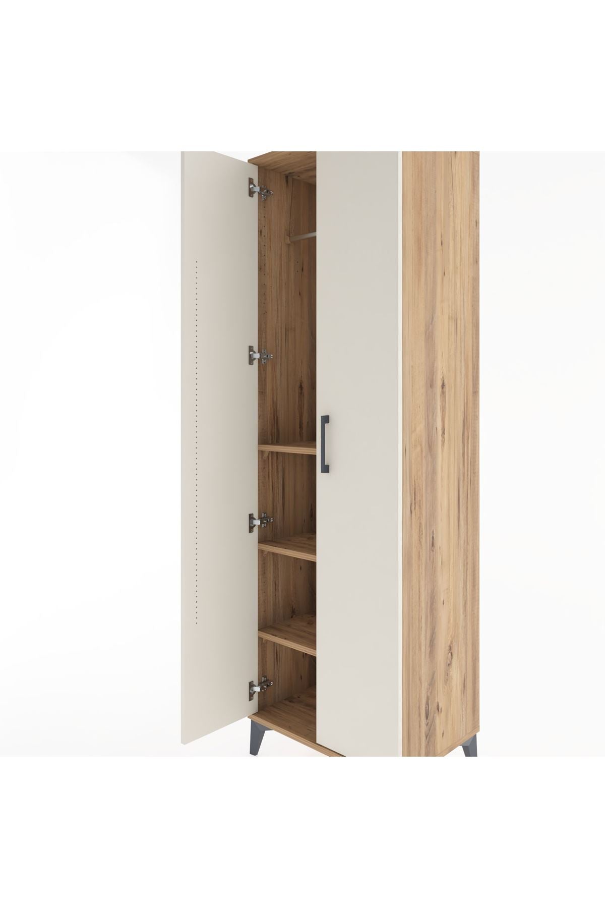 Hyperion Dolap 3 Raflı 2 Kapaklı Tek Askılı 60x44x195 - S59M083V7B
