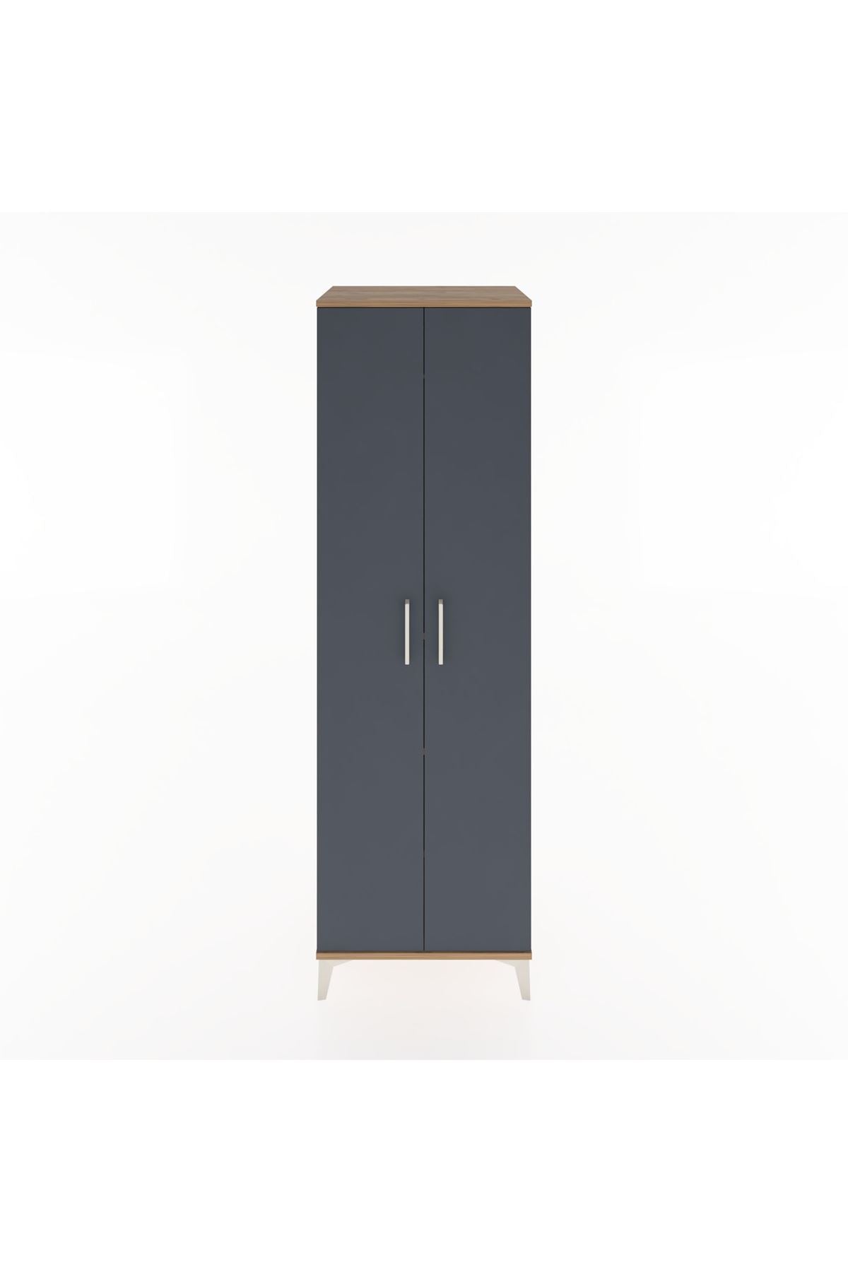 Hyperion Dolap 3 Raflı 2 Kapaklı Tek Askılı 60x44x195 - S59M083V8B