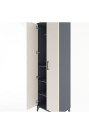 Hyperion Dolap 3 Raflı 2 Kapaklı Tek Askılı 60x44x195 - S59M086V4B