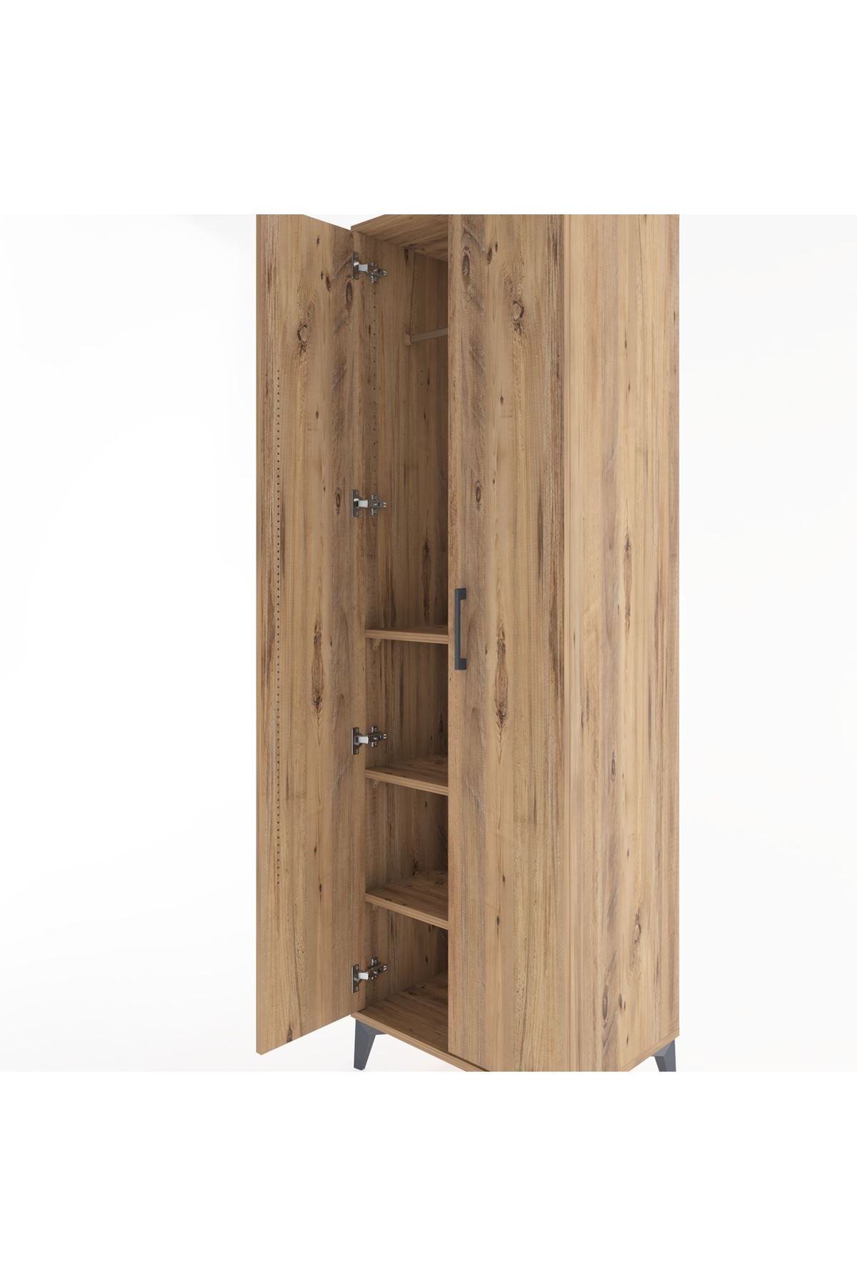 Hyperion Dolap 3 Raflı 2 Kapaklı Tek Askılı 60x44x195 - S59M086V9B