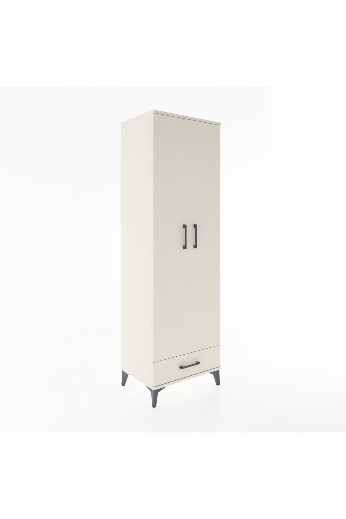 Hyperion Dolap 3 Raflı Tek Çekmeceli Tek Askılı 60x44x195 - S59M087V1B