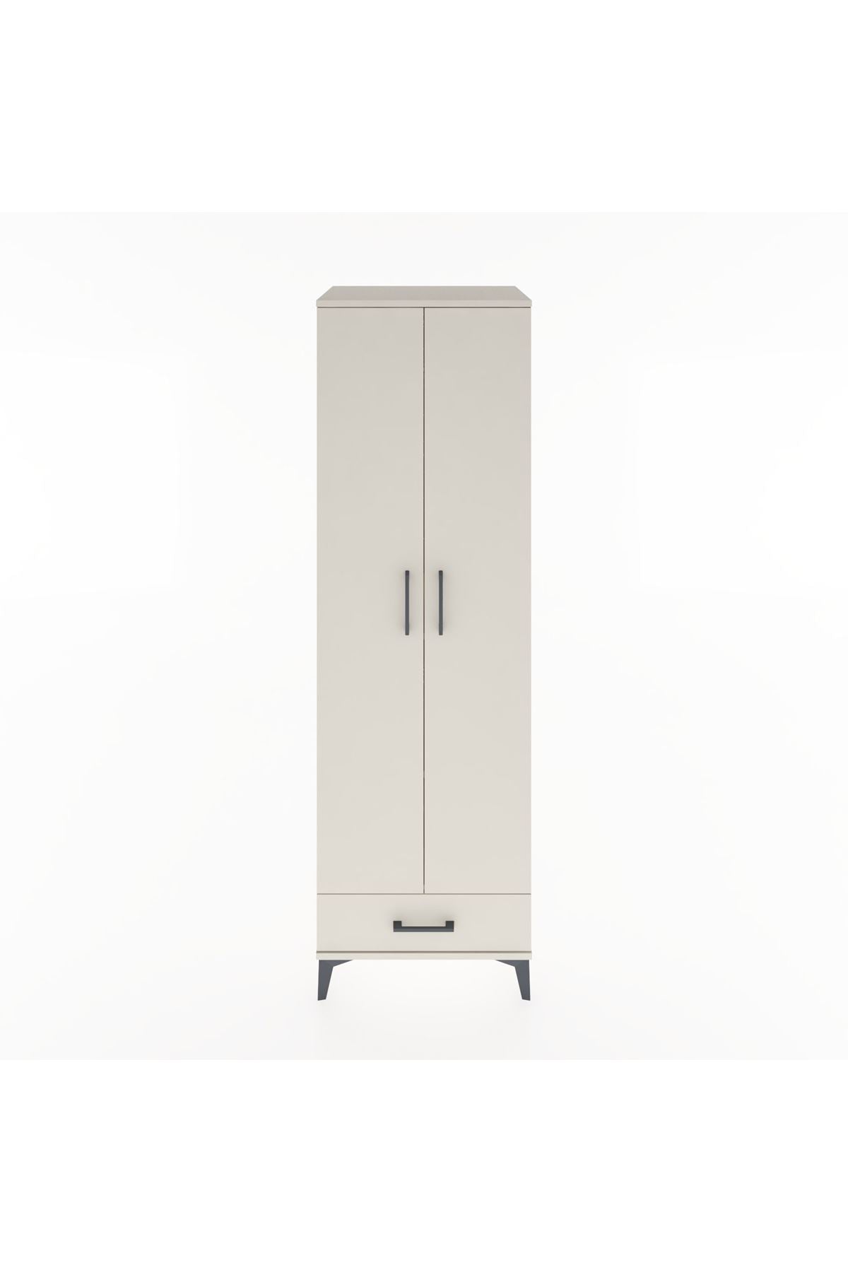 Hyperion Dolap 3 Raflı Tek Çekmeceli Tek Askılı 60x44x195 - S59M087V1B