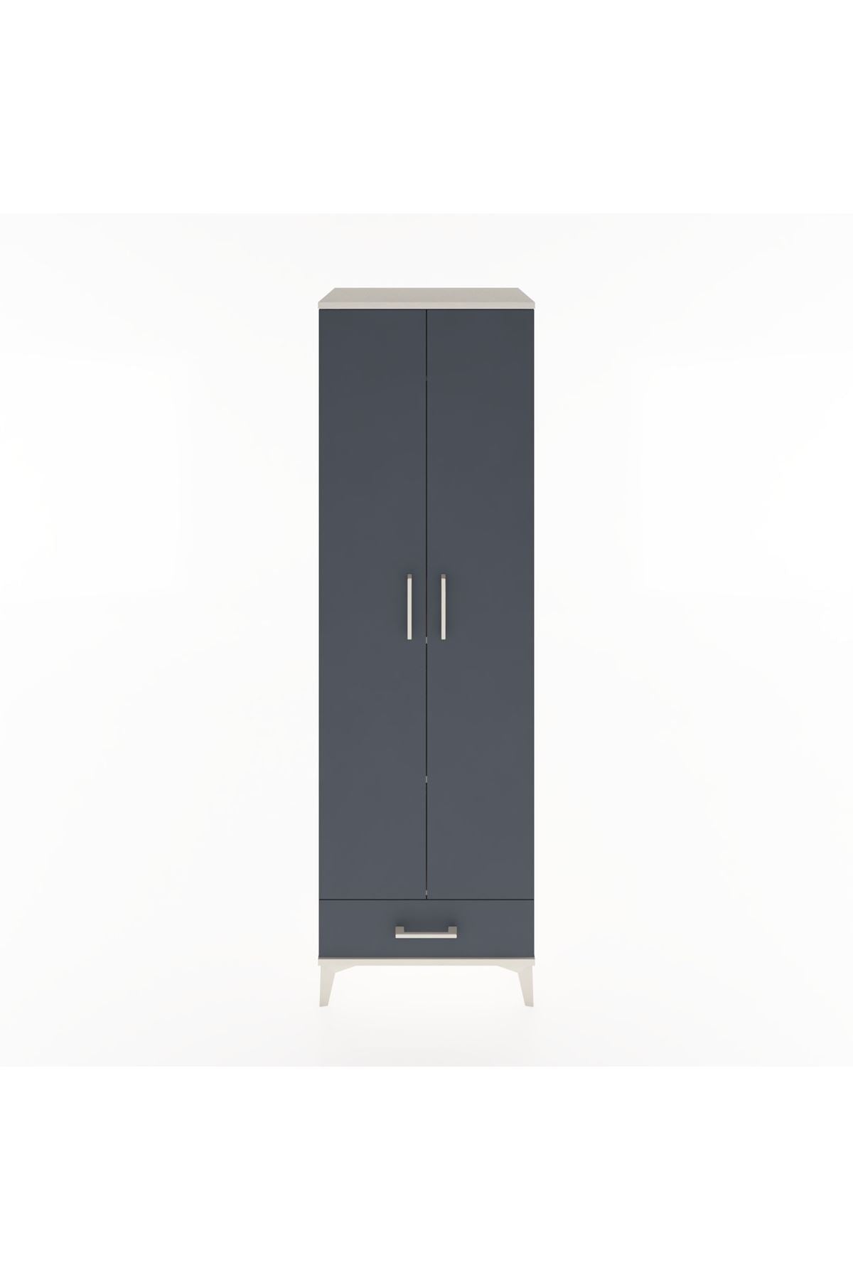 Hyperion Dolap 3 Raflı Tek Çekmeceli Tek Askılı 60x44x195 - S59M087V2B