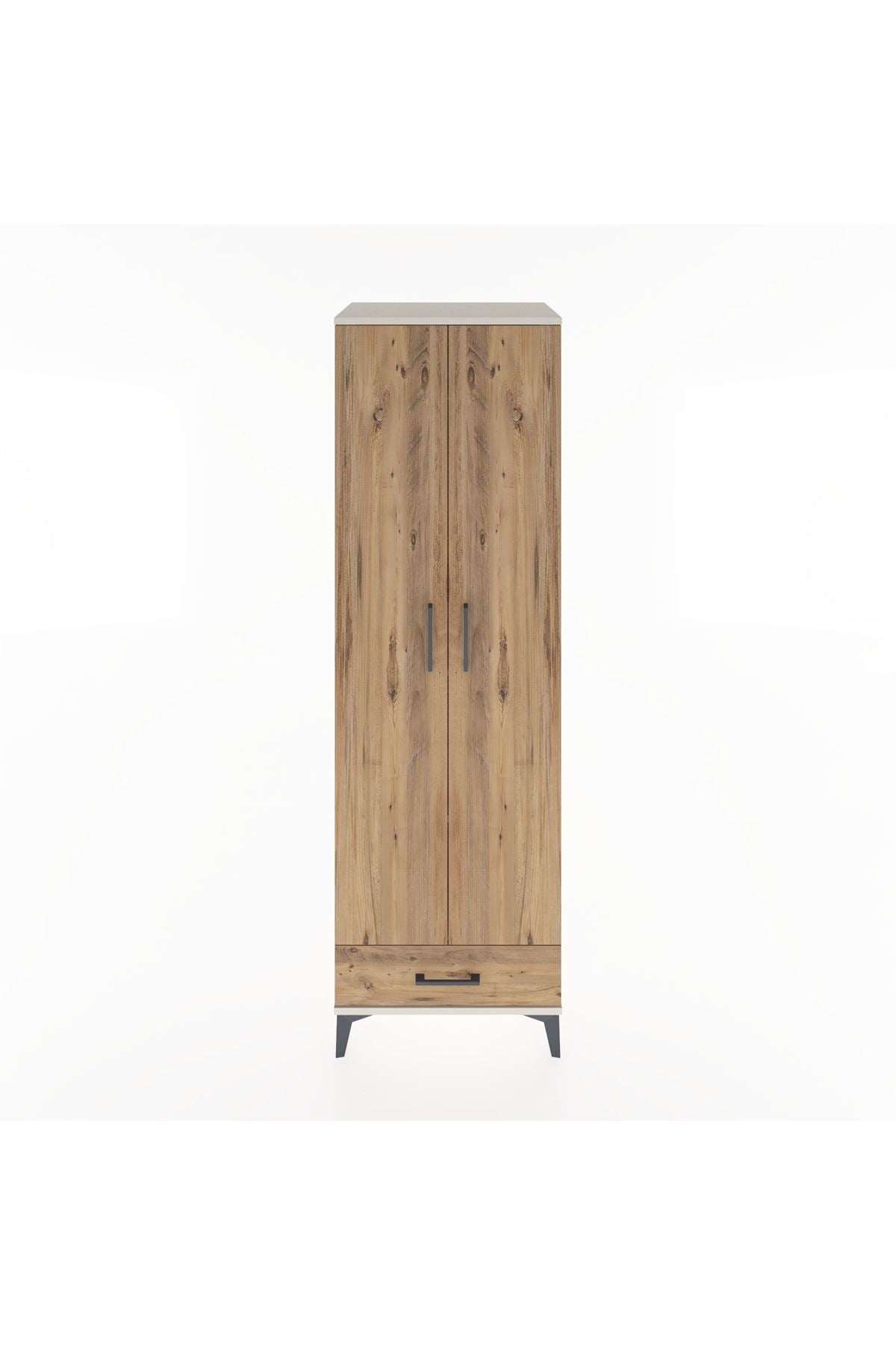 Hyperion Dolap 3 Raflı Tek Çekmeceli Tek Askılı 60x44x195 - S59M087V3B