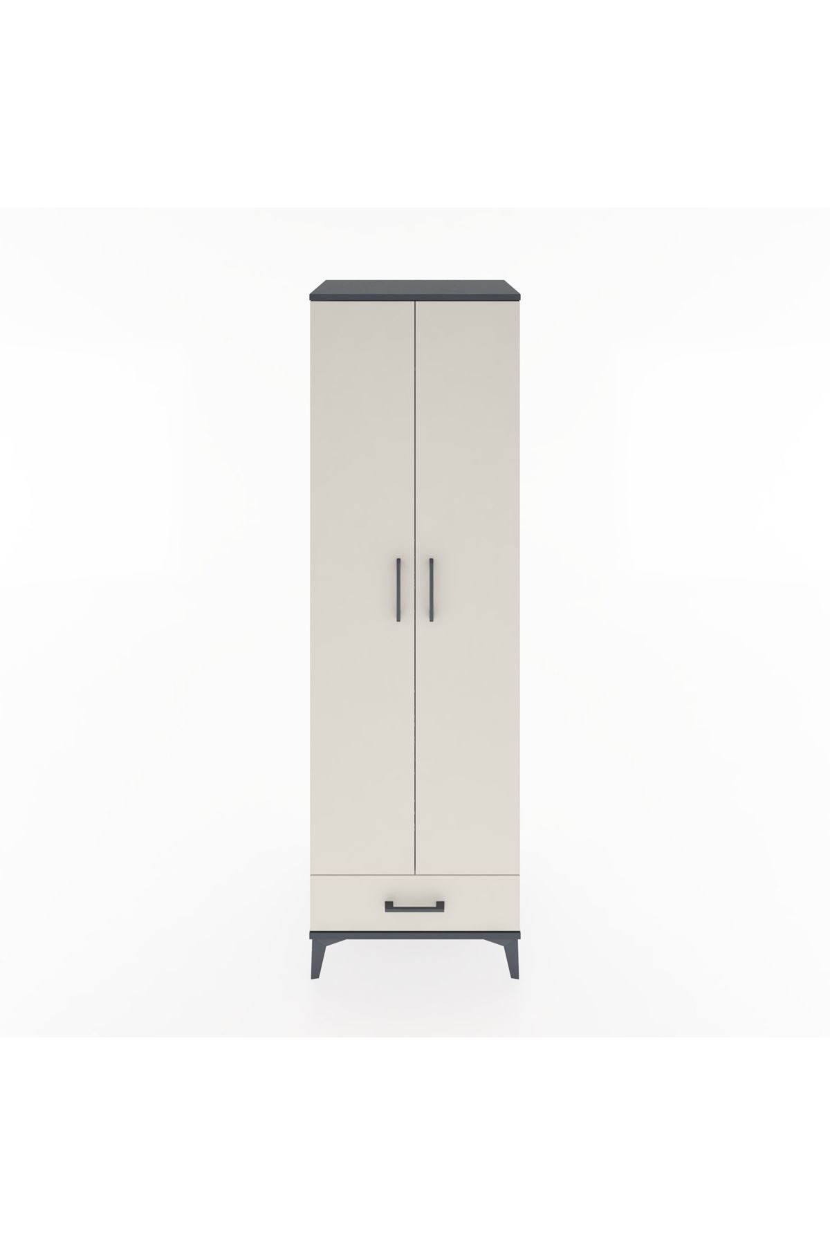Hyperion Dolap 3 Raflı Tek Çekmeceli Tek Askılı 60x44x195 - S59M087V4B