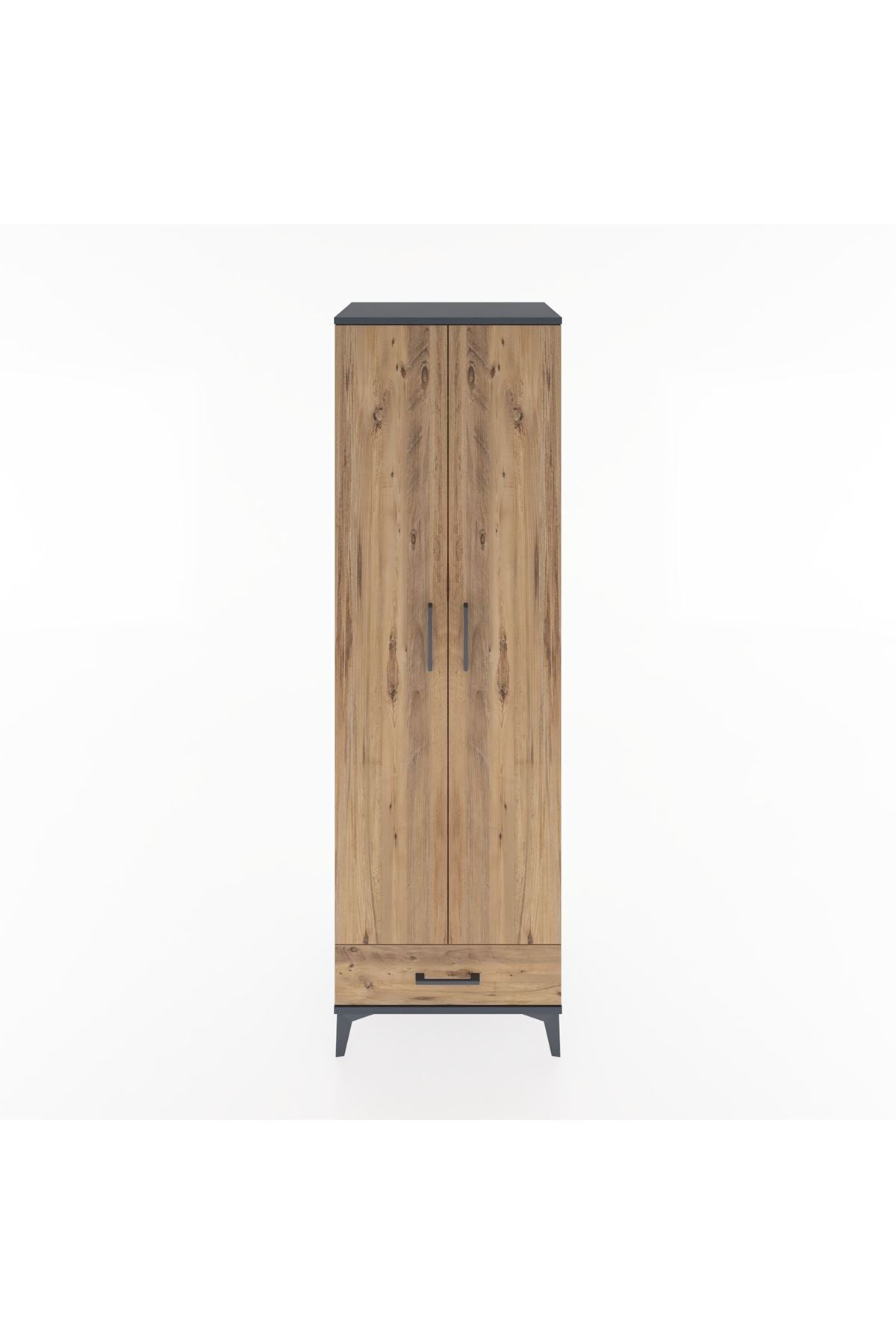Hyperion Dolap 3 Raflı Tek Çekmeceli Tek Askılı 60x44x195 - S59M087V6B