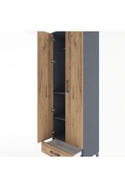 Hyperion Dolap 3 Raflı Tek Çekmeceli Tek Askılı 60x44x195 - S59M087V6B