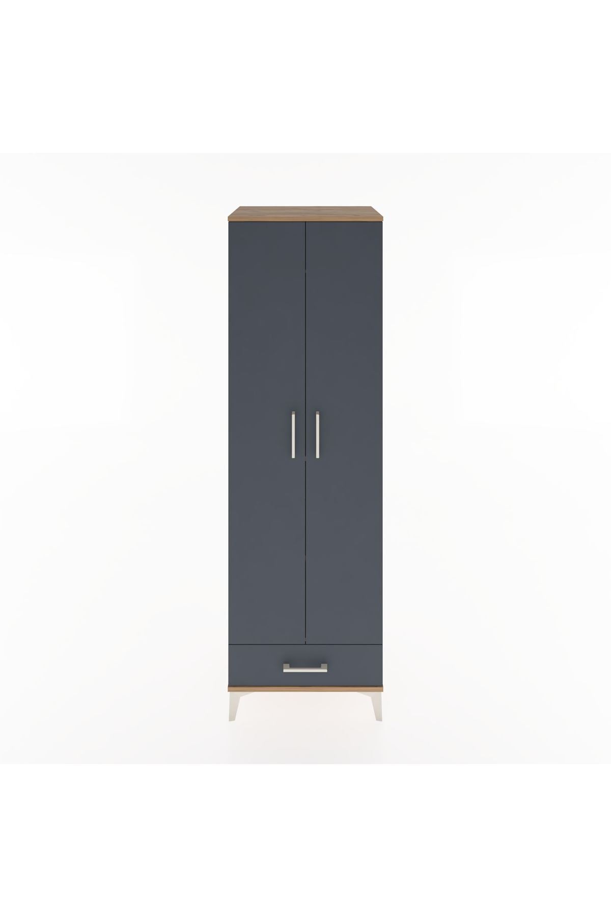 Hyperion Dolap 3 Raflı Tek Çekmeceli Tek Askılı 60x44x195 - S59M087V8B