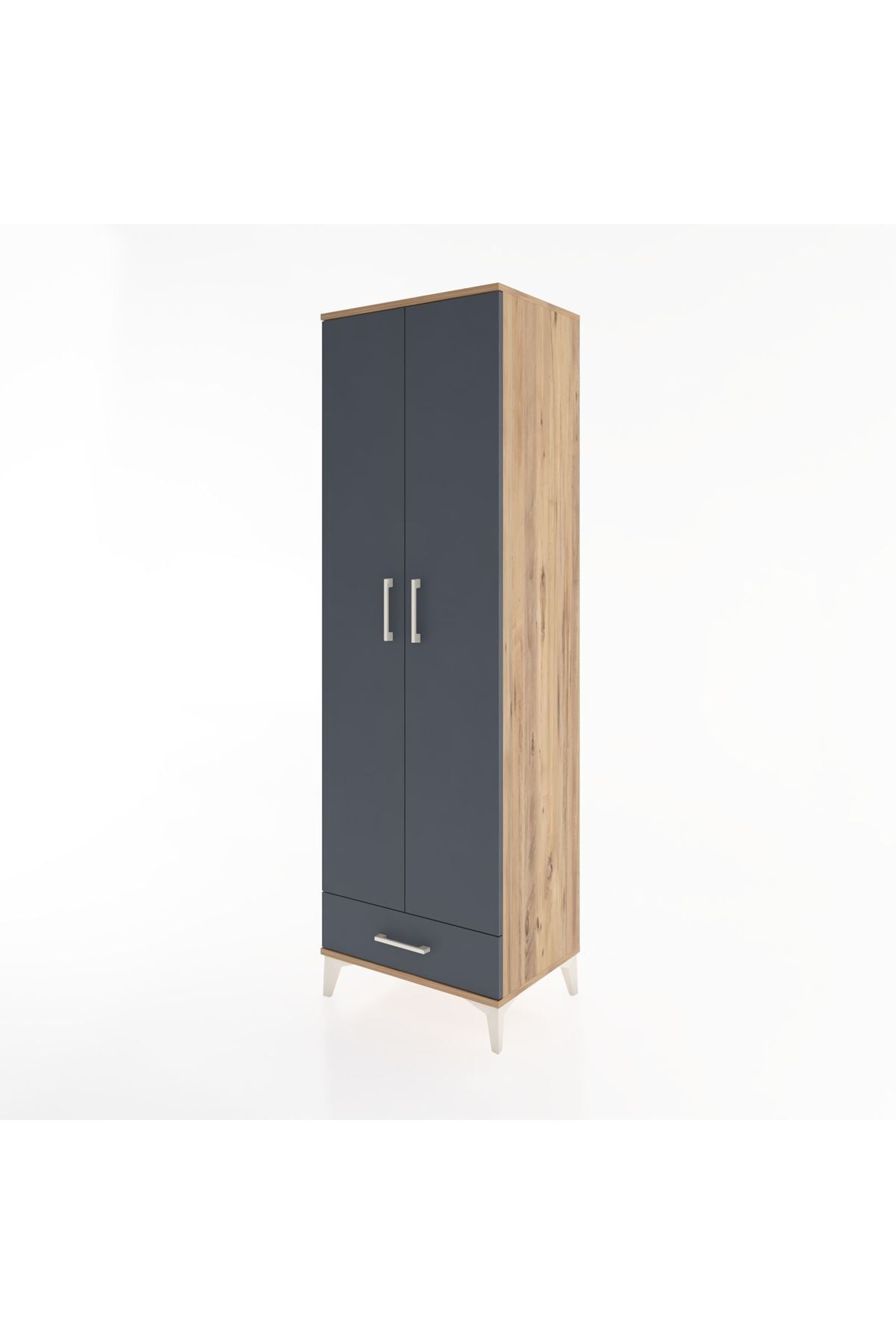 Hyperion Dolap 3 Raflı Tek Çekmeceli Tek Askılı 60x44x195 - S59M087V8B