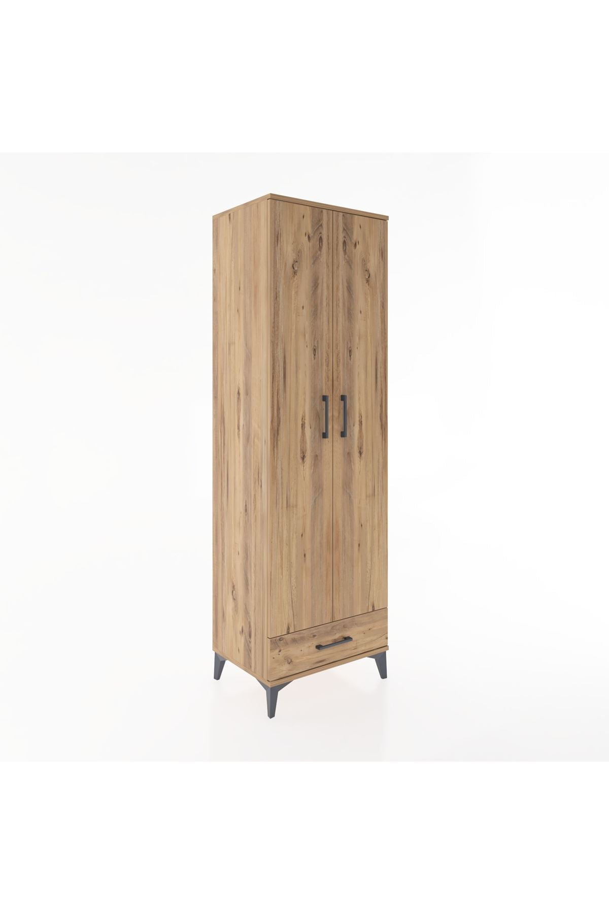 Hyperion Dolap 3 Raflı Tek Çekmeceli Tek Askılı 60x44x195 - S59M087V9B
