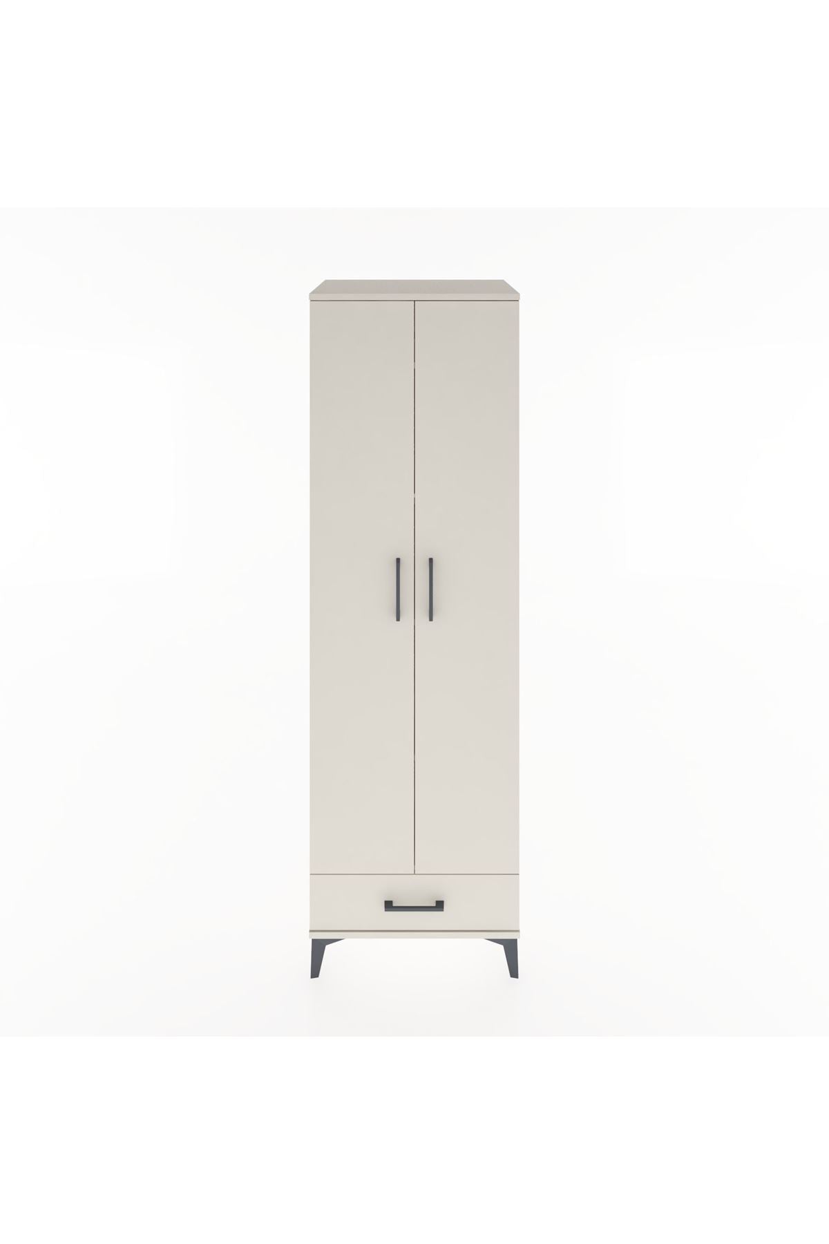 Hyperion Dolap 5 Raflı Tek Çekmeceli Tek Askılı 60x44x195 - S59M088V1B