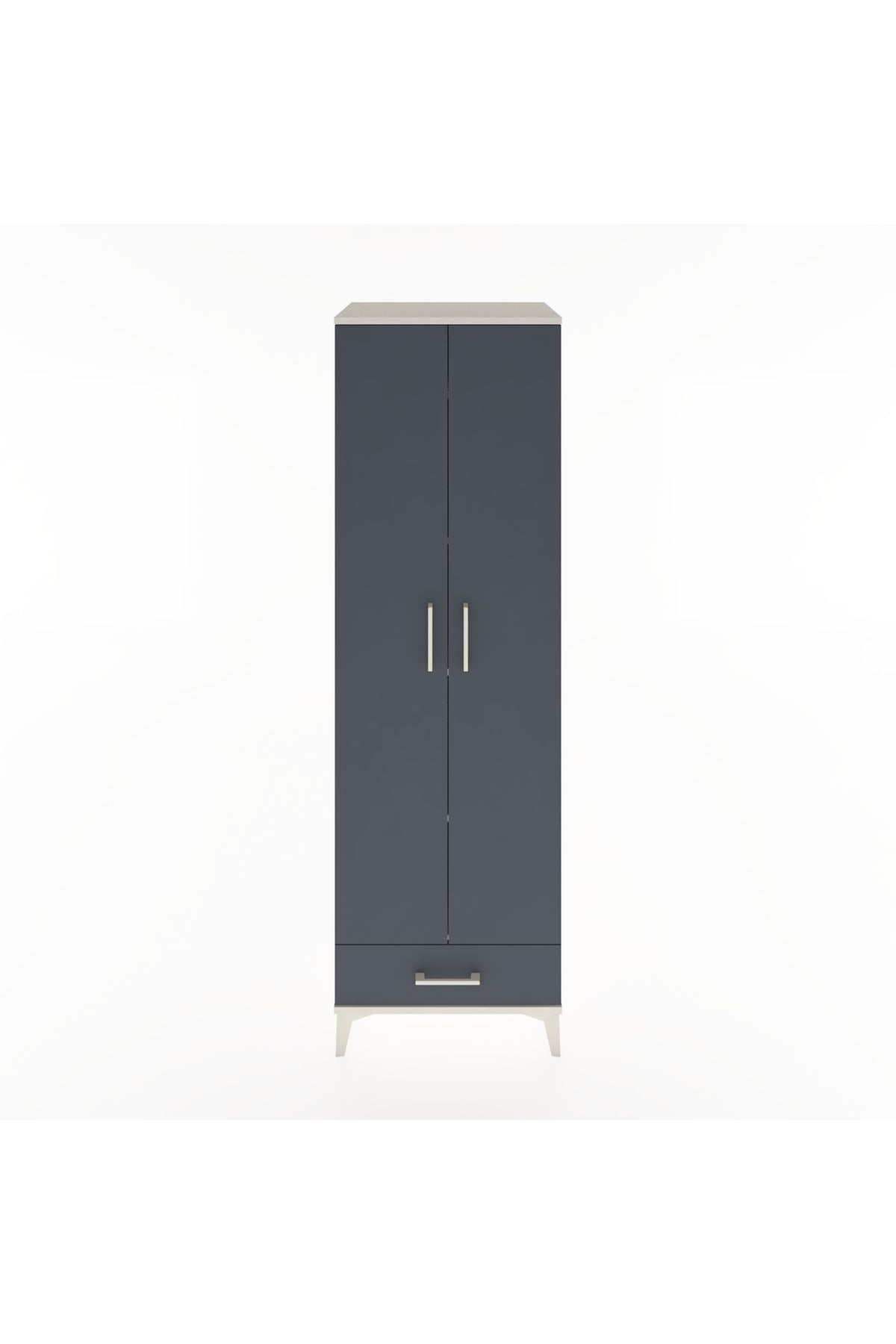 Hyperion Dolap 5 Raflı Tek Çekmeceli Tek Askılı 60x44x195 - S59M088V2B