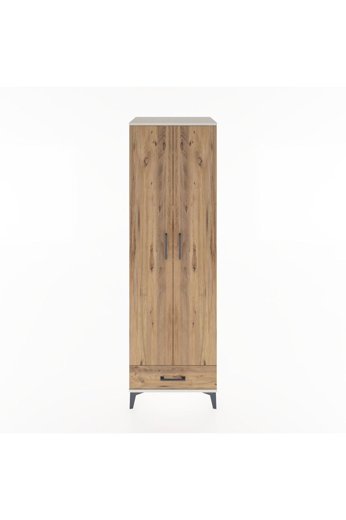Hyperion Dolap 5 Raflı Tek Çekmeceli Tek Askılı 60x44x195 - S59M088V3B
