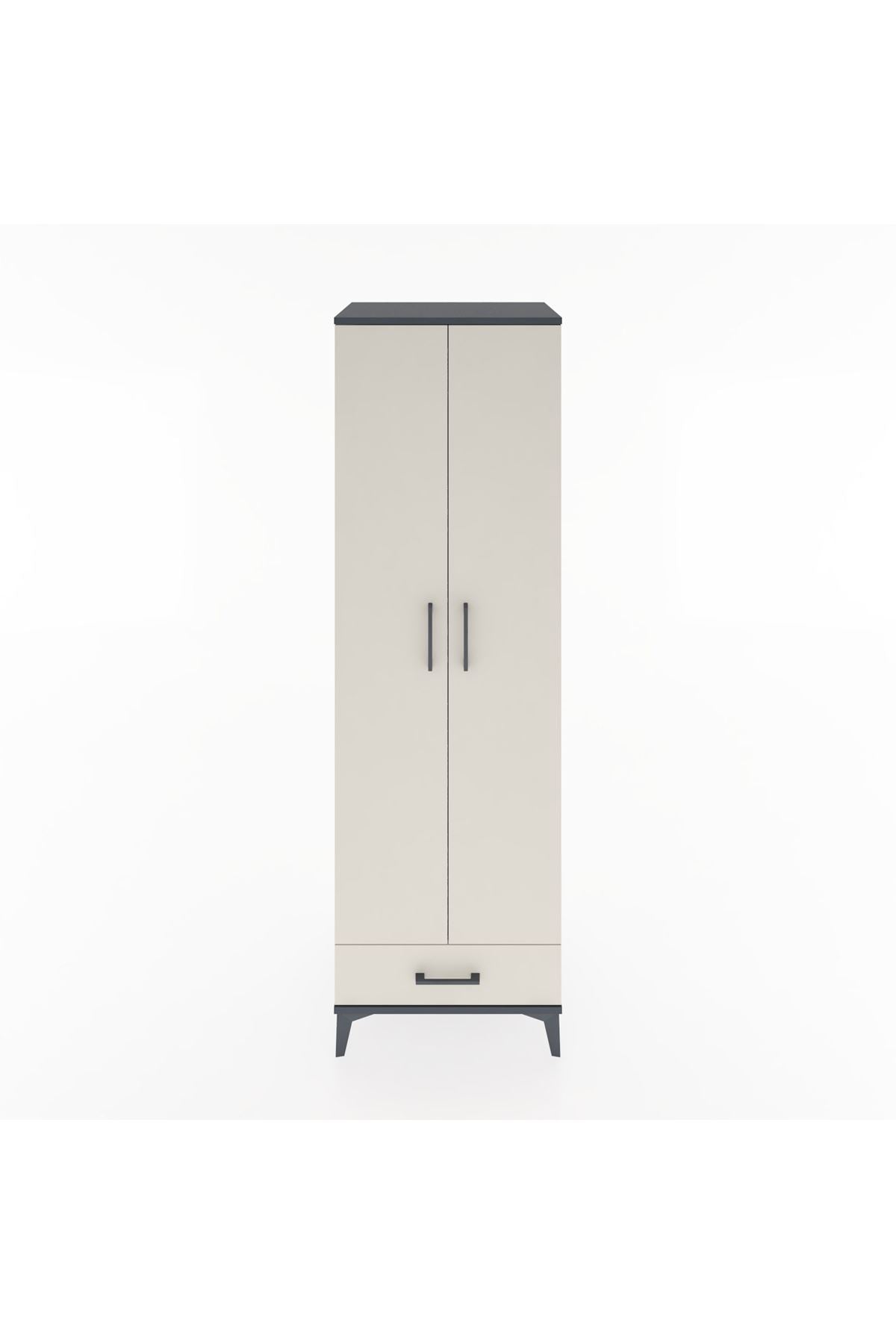 Hyperion Dolap 5 Raflı Tek Çekmeceli Tek Askılı 60x44x195 - S59M088V4B